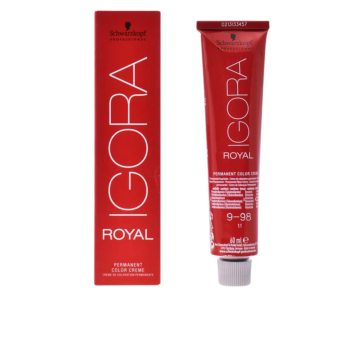 TINTE PERMANENTE IGORA ROYAL SCHWARZKOPF 4045787200645 9-98 Nº 9.98 60 ML (60 ML)
