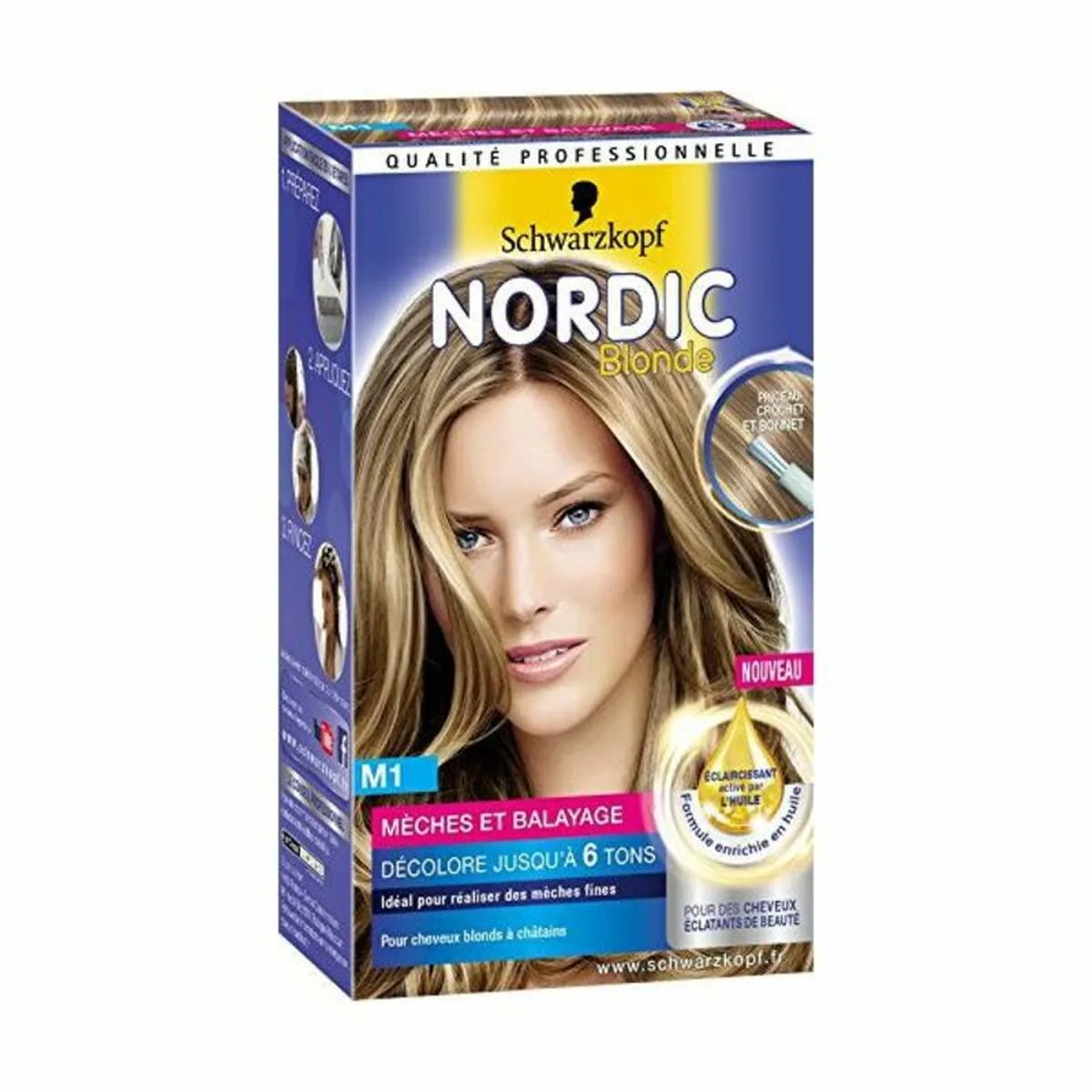 TINTE PERMANENTE NORDIC BLONDE M1 SCHWARZKOPF MECHAS