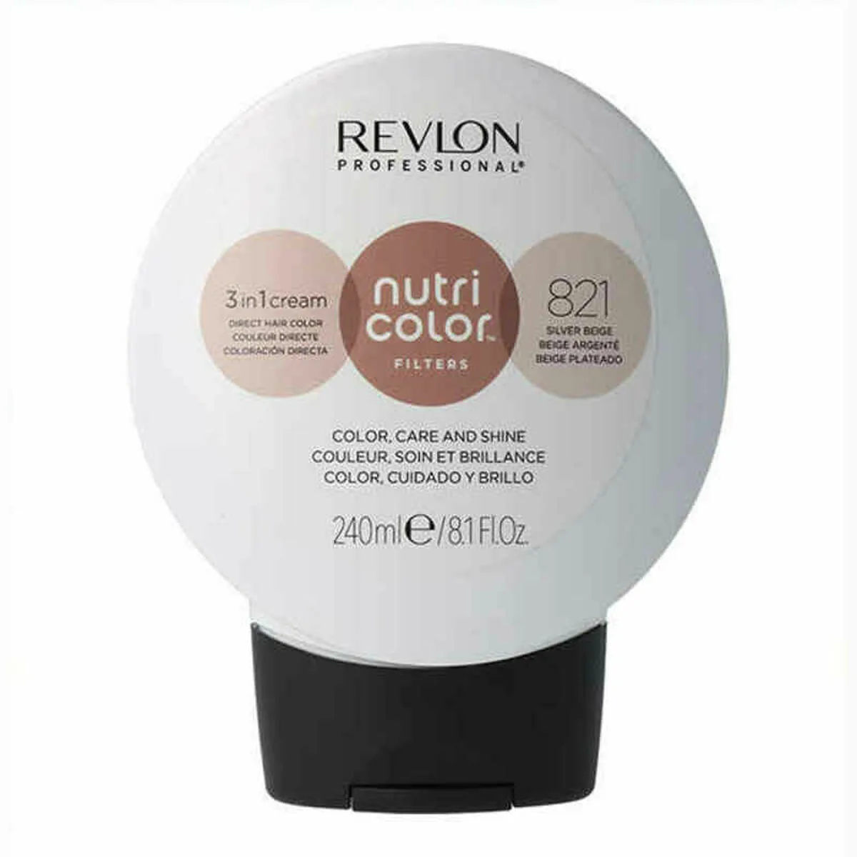 TINTE PERMANENTE NUTRI COLOR REVLON 7258709821 821 BEIGE Nº 821 240 ML (240 ML)