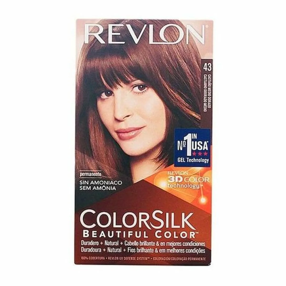 TINTE SIN AMONIACO COLORSILK REVLON CS CASTAÑO DORADO (1 UNIDAD)