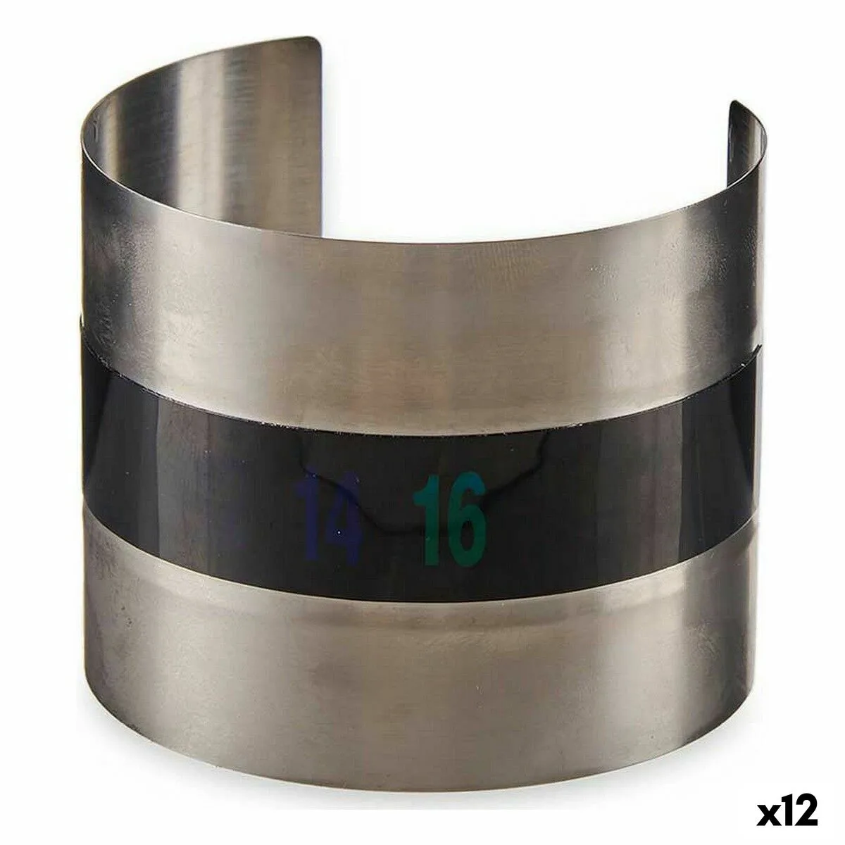 TERMÓMETRO PARA VINO KINVARA 202230108 NEGRO PLATEADO ACERO INOXIDABLE (12 UNIDADES)