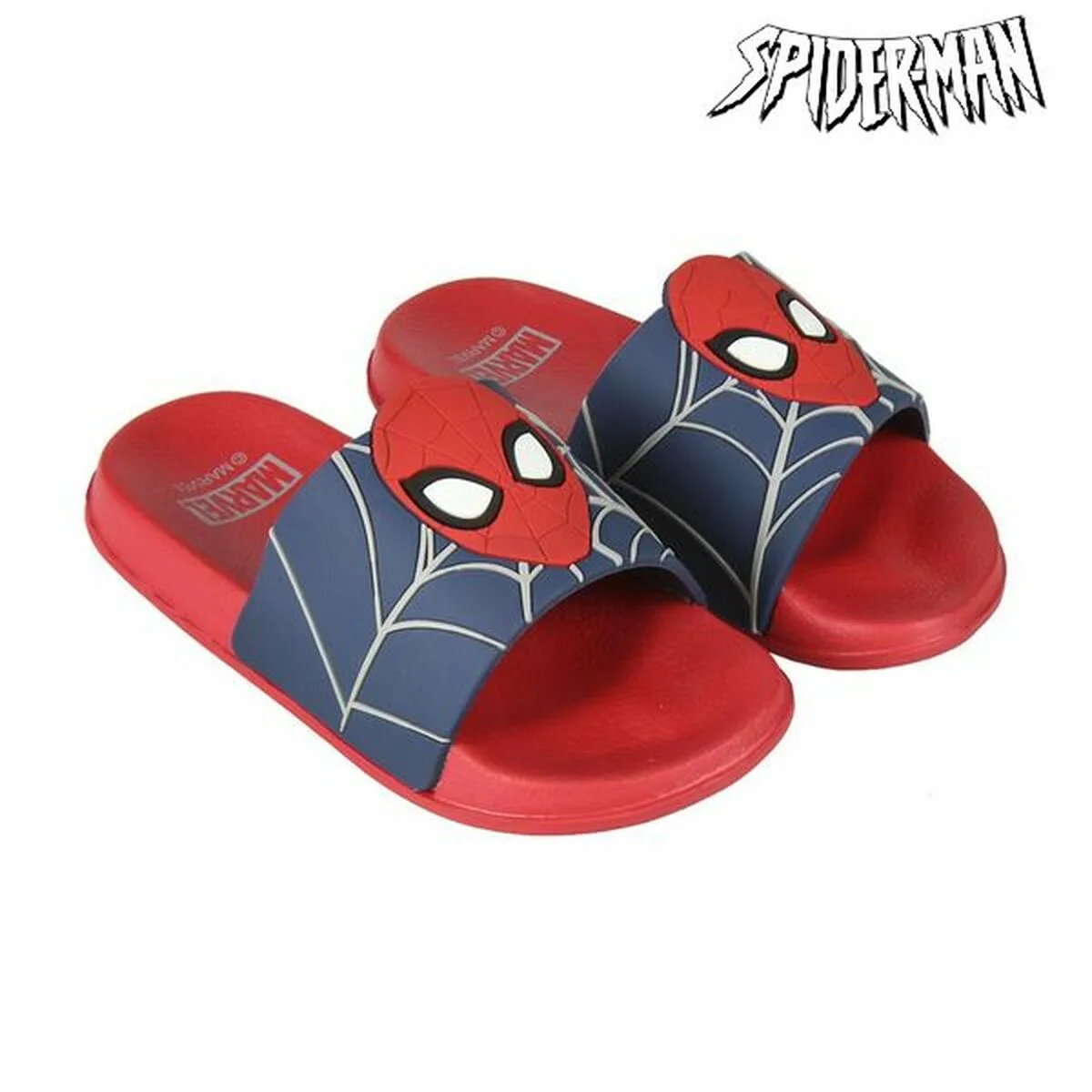 CHANCLAS PARA NIÑOS SPIDERMAN ROJO AZUL