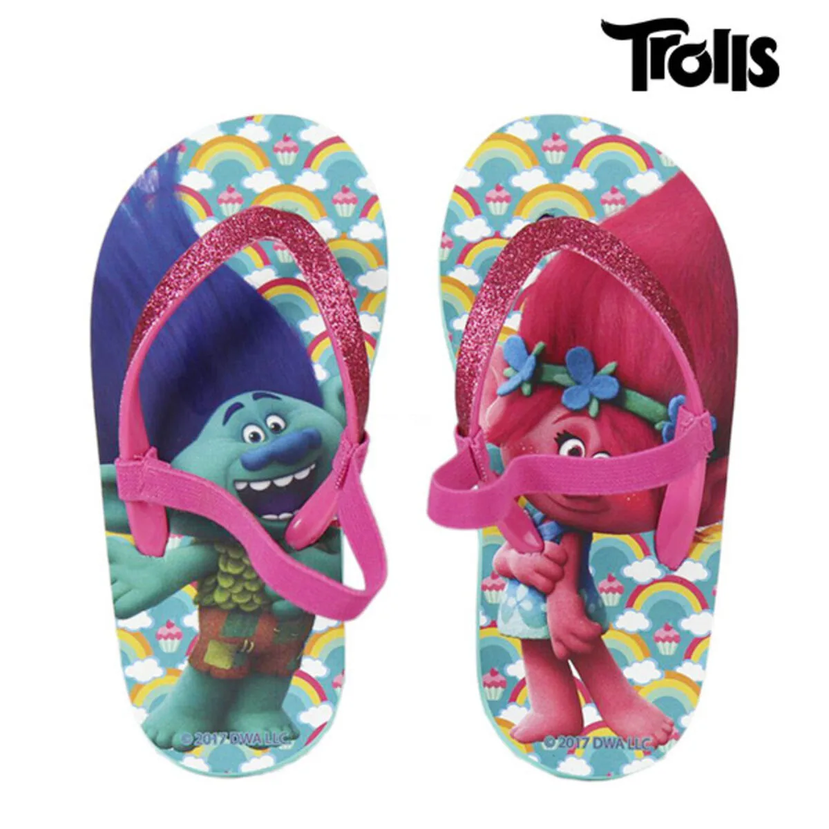 CHANCLAS PARA NIÑOS TROLLS