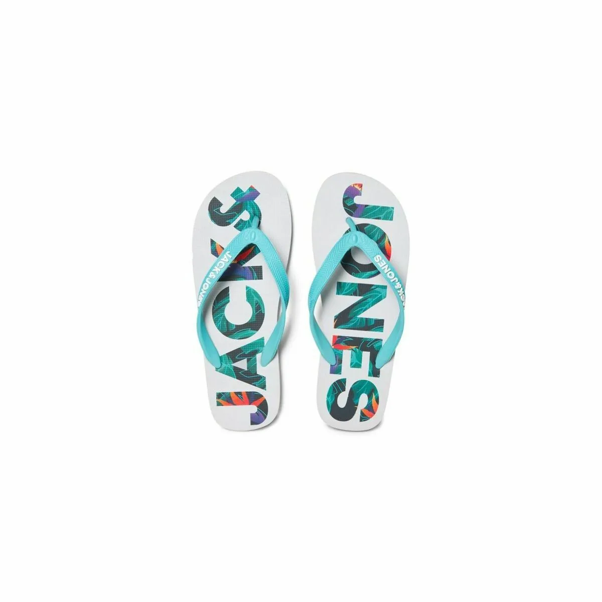 CHANCLAS PARA HOMBRE JACK & JONES FWLOGO PALM PRINT 12230642 GRIS