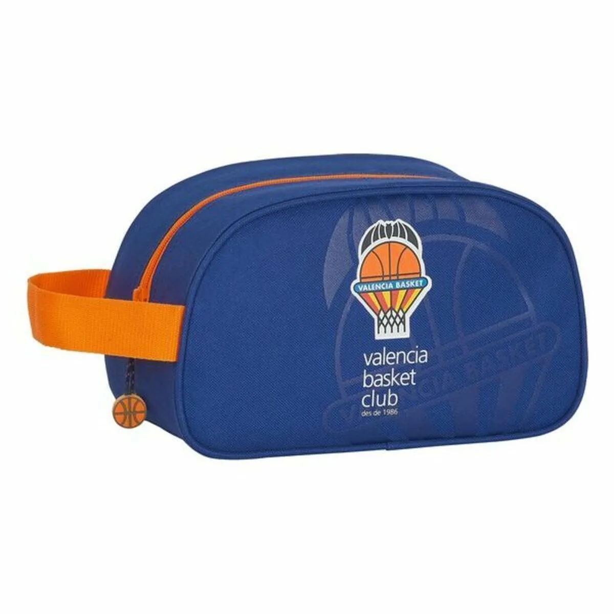 NECESER ESCOLAR VALENCIA BASKET M248 AZUL NARANJA 26 X 15 X 12 CM