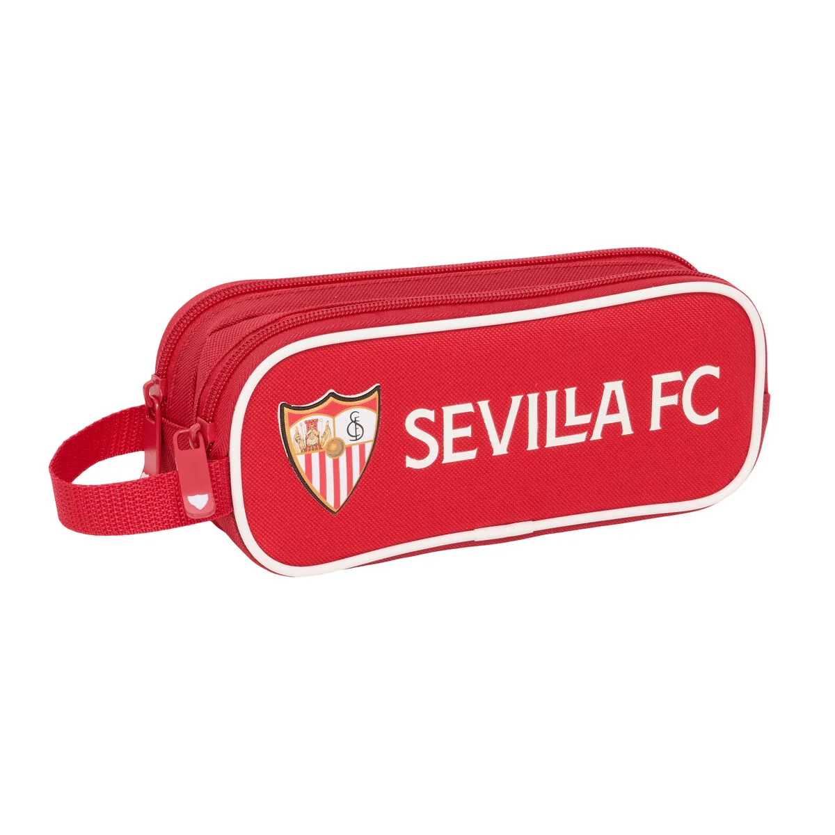 PORTATODO DOBLE SEVILLA FÚTBOL CLUB ROJO 21 X 8 X 6 CM