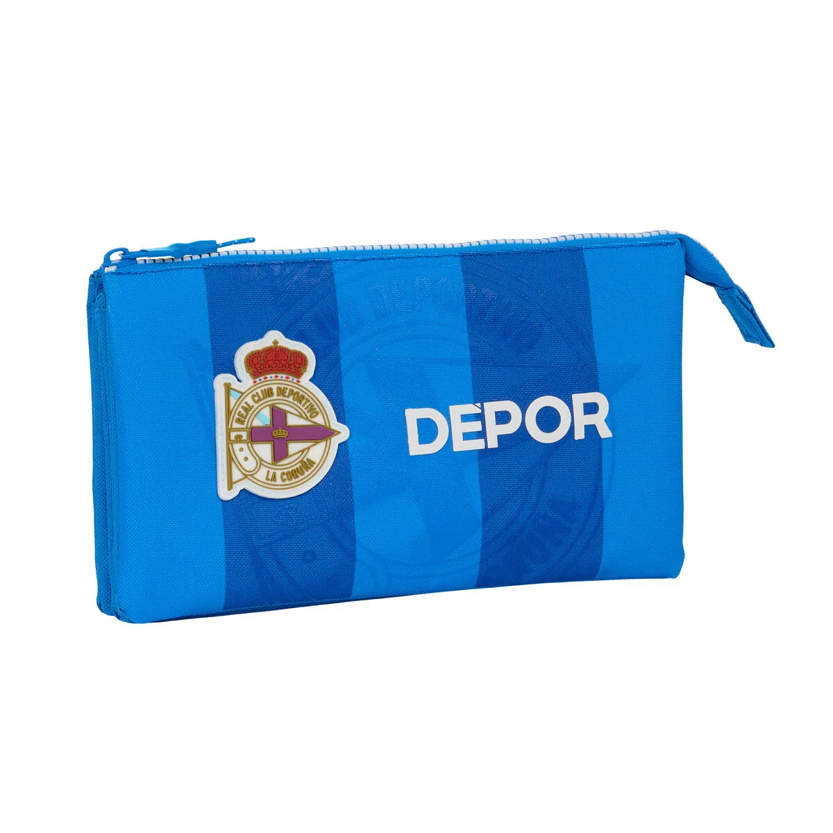PORTATODO TRIPLE R. C. DEPORTIVO DE LA CORUÑA AZUL 22 X 12 X 3 CM
