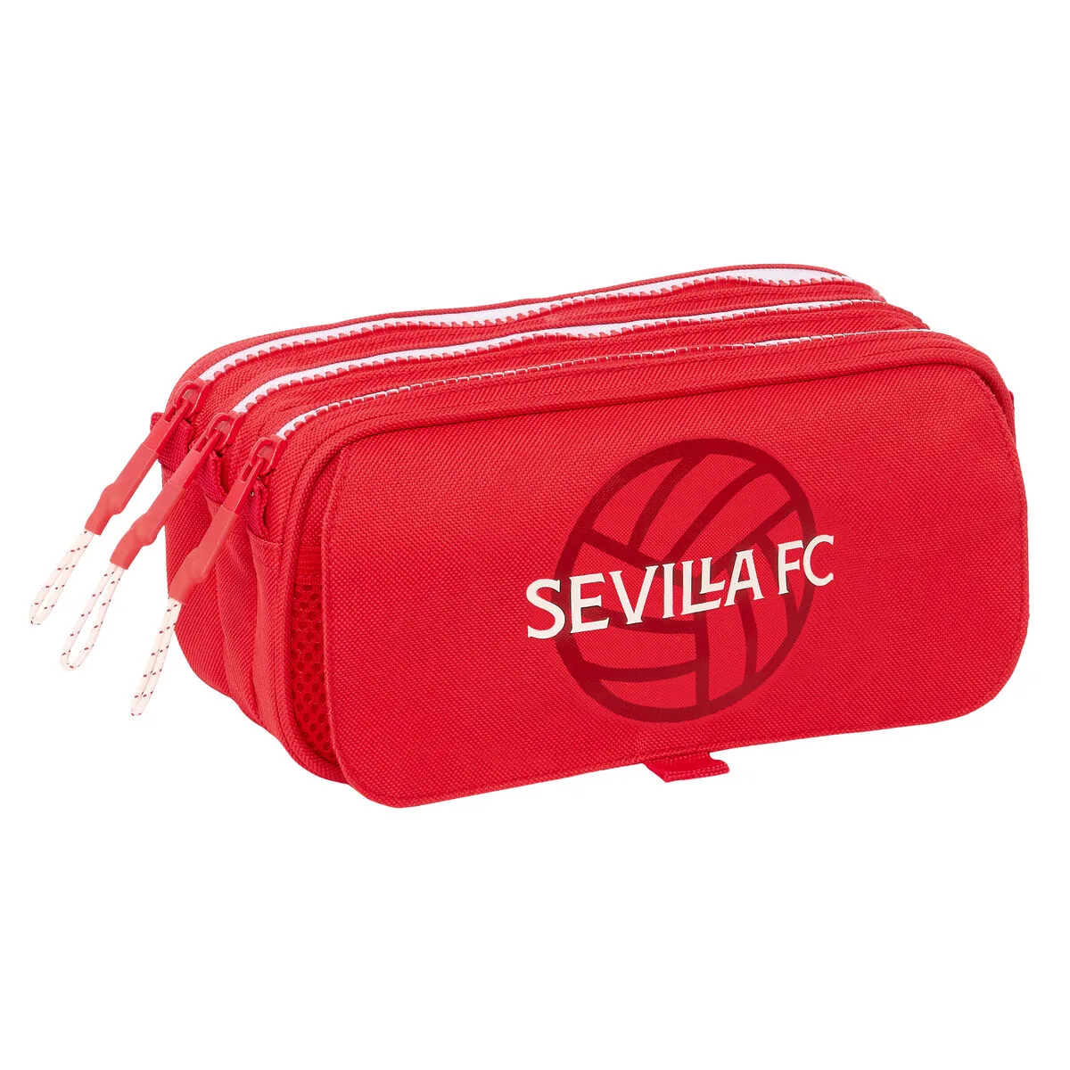 PORTATODO TRIPLE SEVILLA FÚTBOL CLUB ROJO 21,5 X 10 X 8 CM