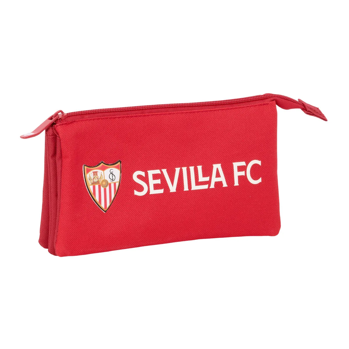 PORTATODO TRIPLE SEVILLA FÚTBOL CLUB ROJO 22 X 12 X 3 CM