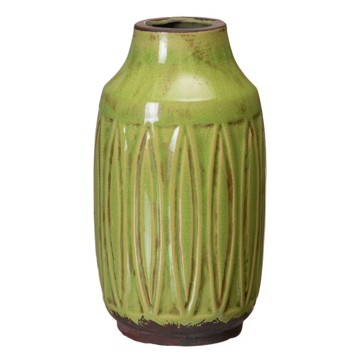 JARRÓN CERÁMICA PISTACHO 15 X 15 X 27,5 CM