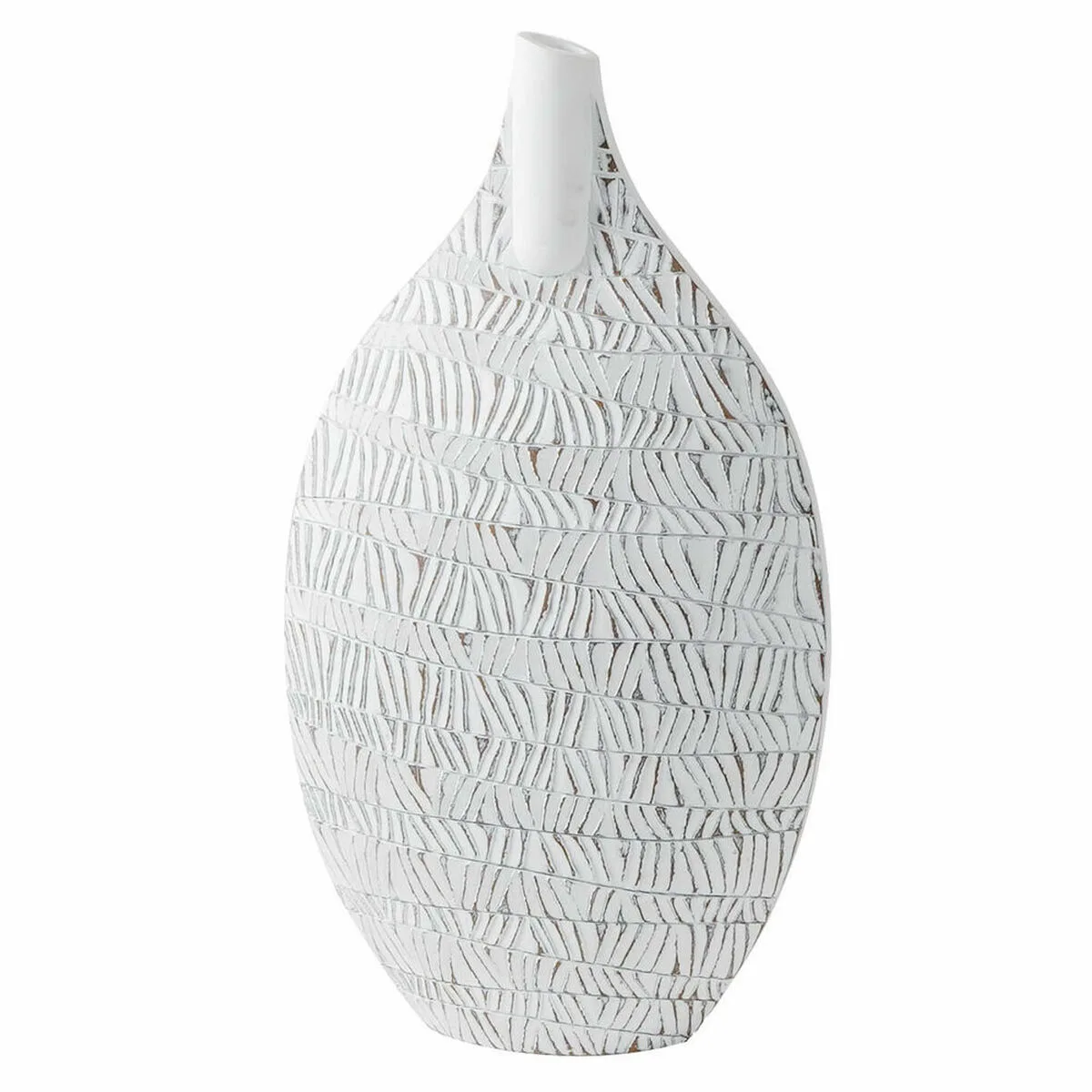 JARRÓN DKD HOME DECOR BLANCO RESINA MODERNO 32 X 13 X 57 CM