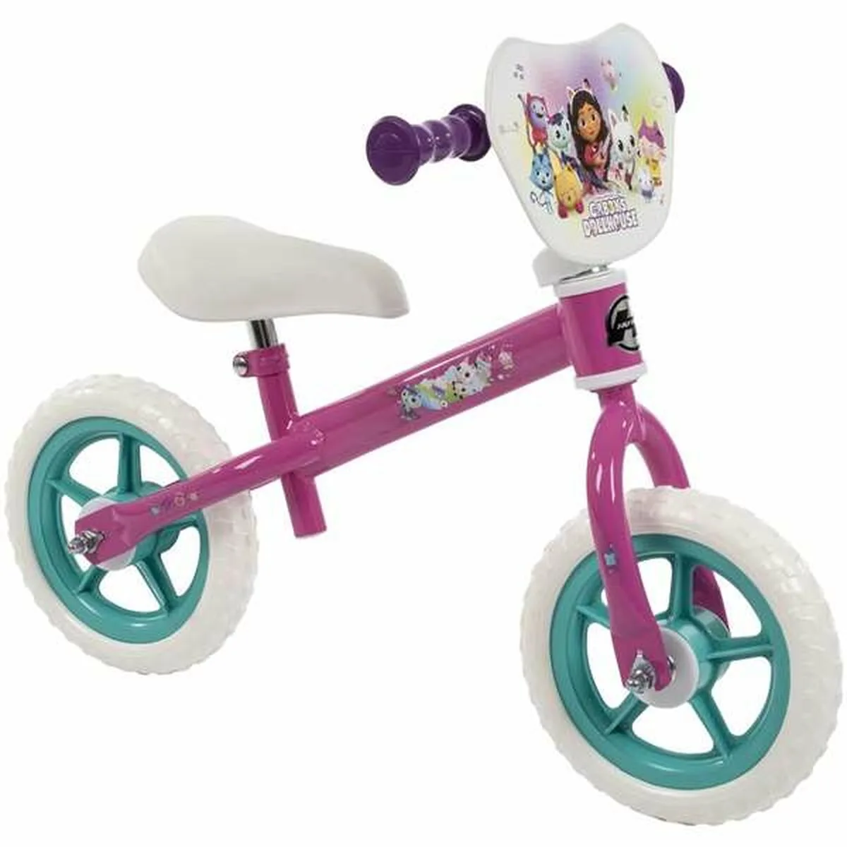 BICICLETA INFANTIL GABBY'S DOLLHOUSE 103 BLANCO ROSA PÚRPURA 10"