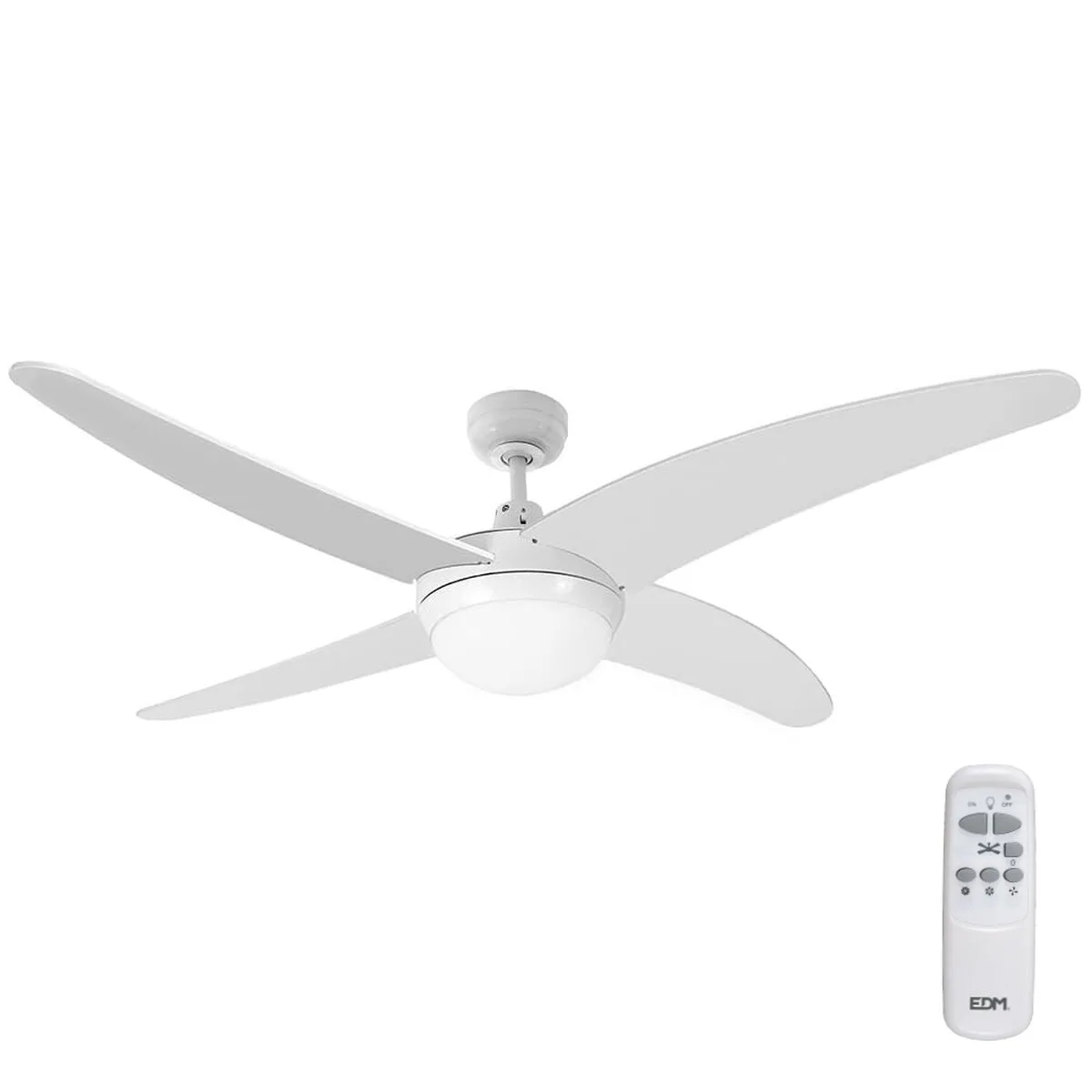 VENTILADOR DE TECHO CON LUZ EDM 33806 CASPIO BLANCO 60 W