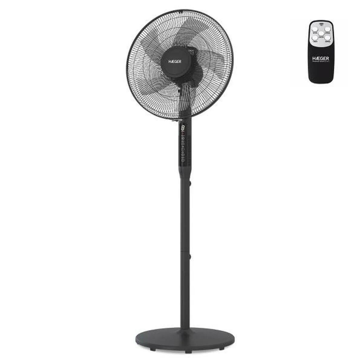 VENTILADOR DE PIE HAEGER SF-16R.013A NEGRO 55 W