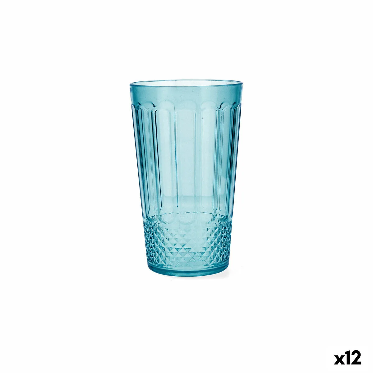 VASO DE AGUA QUID GAIA TURQUESA PLÁSTICO 600 ML (12 UNIDADES)