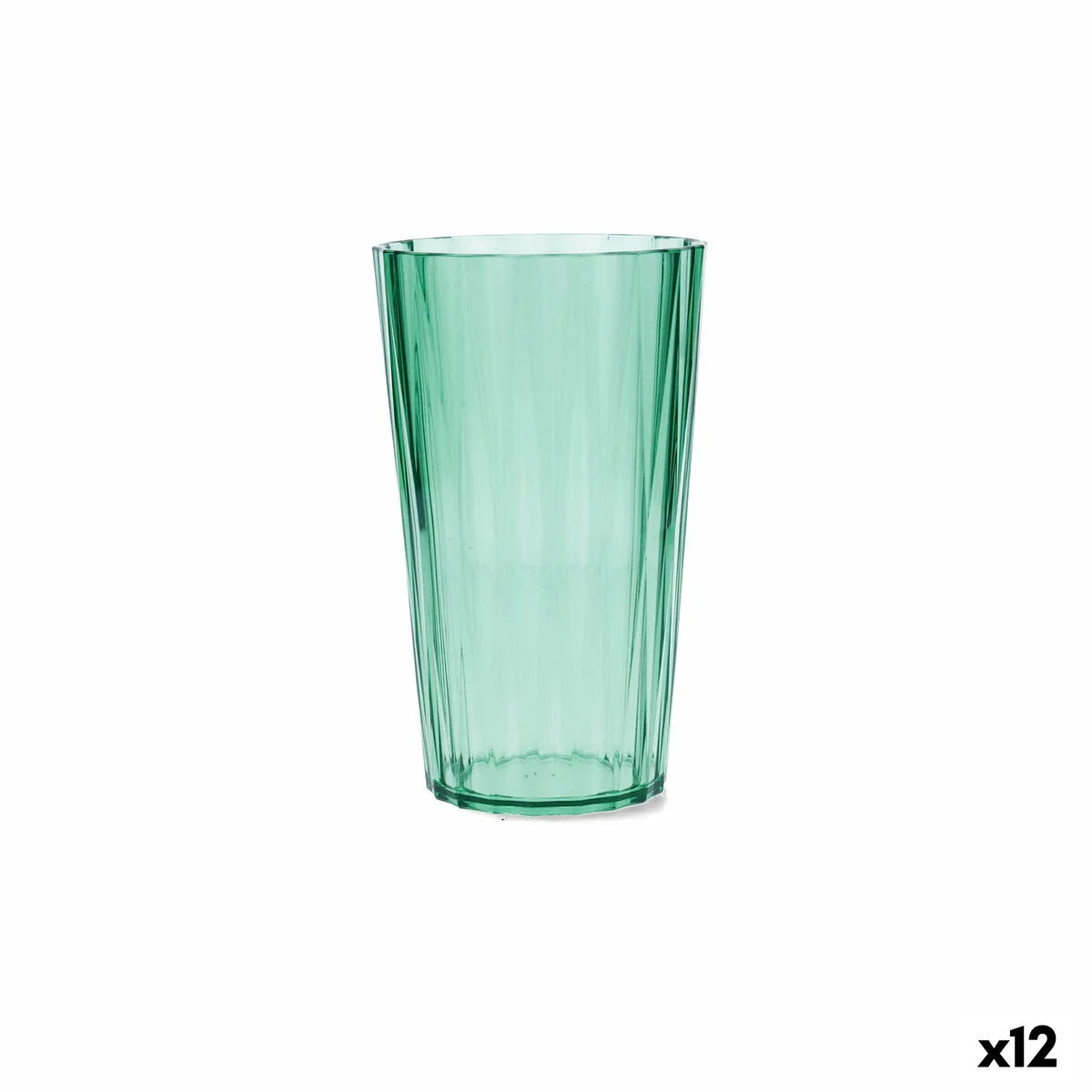 VASO DE AGUA QUID IRIS VERDE PLÁSTICO 600 ML (12 UNIDADES)