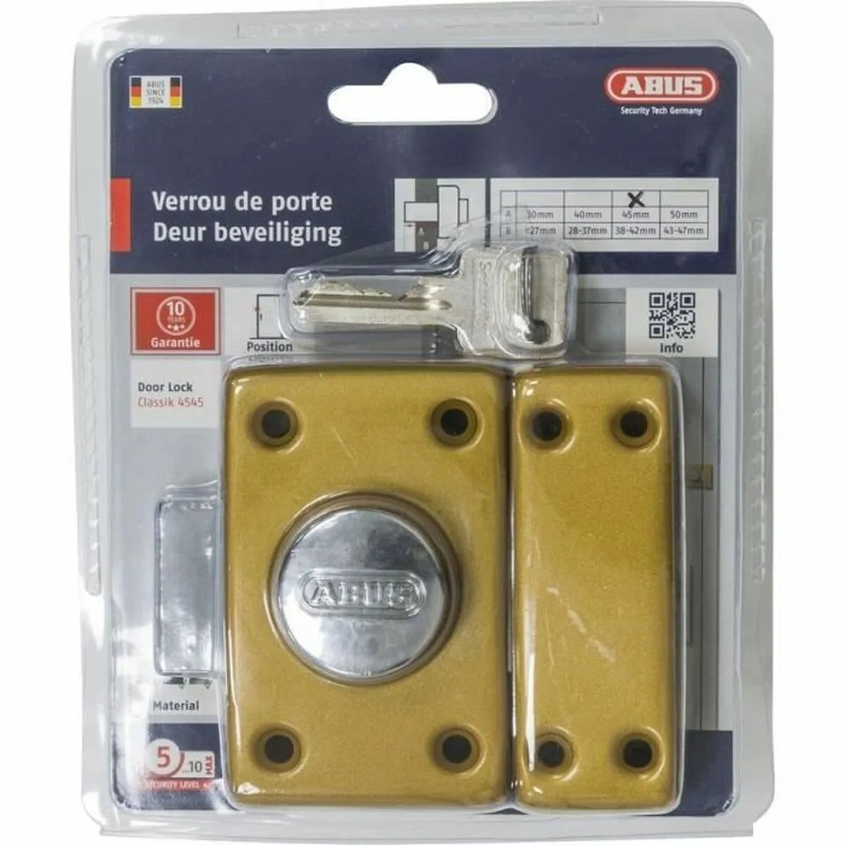 CANDADO DE LLAVE ABUS CLK CB 45 B EK