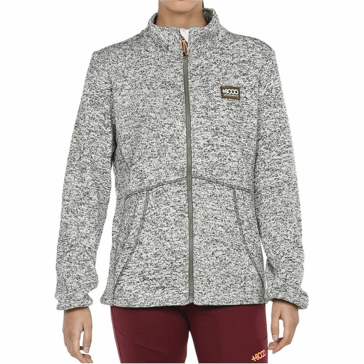 CHAQUETA DEPORTIVA PARA MUJER +8000 JALMA BLANCO GRIS