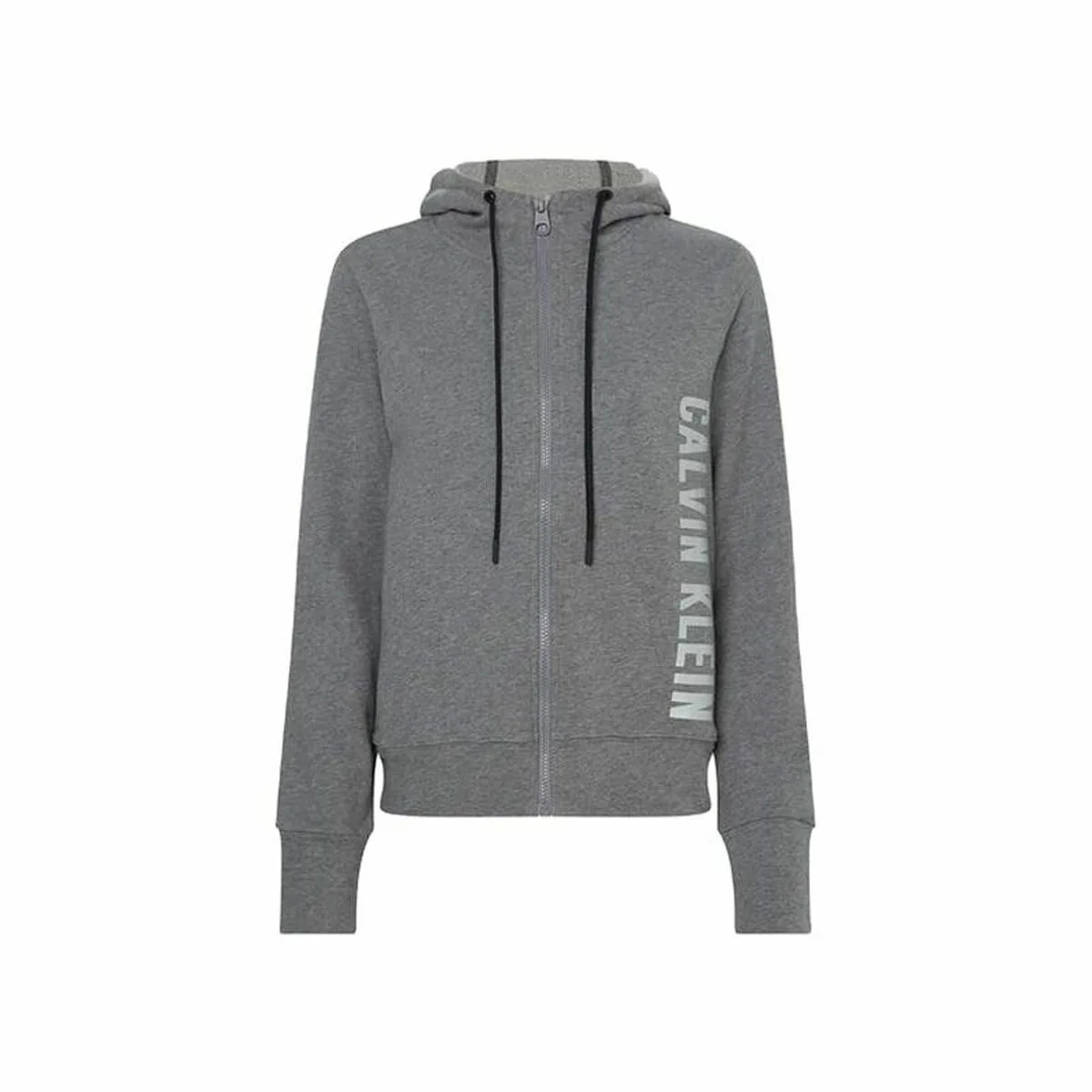 CHAQUETA DEPORTIVA PARA MUJER CALVIN KLEIN FULL ZIP GRIS OSCURO