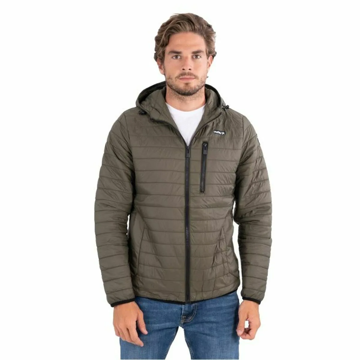 CHAQUETA DEPORTIVA PARA HOMBRE HURLEY  BALSAM QUILTED PACKABLE VERDE