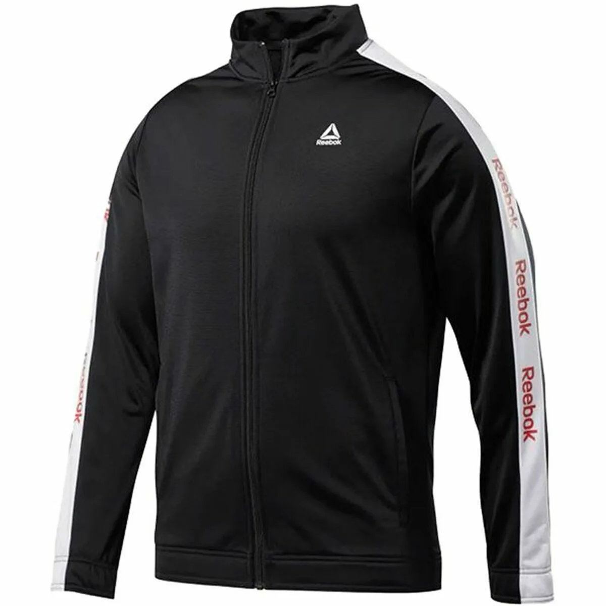CHAQUETA DEPORTIVA PARA HOMBRE REEBOK ESSENTIALS LINEAR LOGO NEGRO