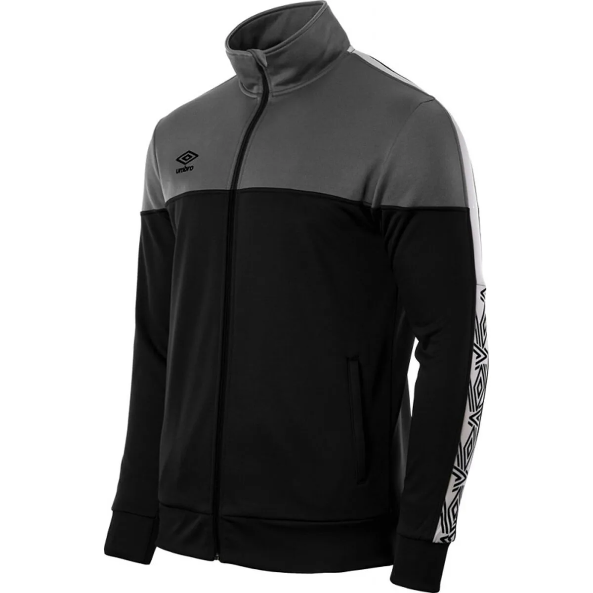 CHAQUETA DEPORTIVA PARA HOMBRE UMBRO LOGO 22007I 001 NEGRO