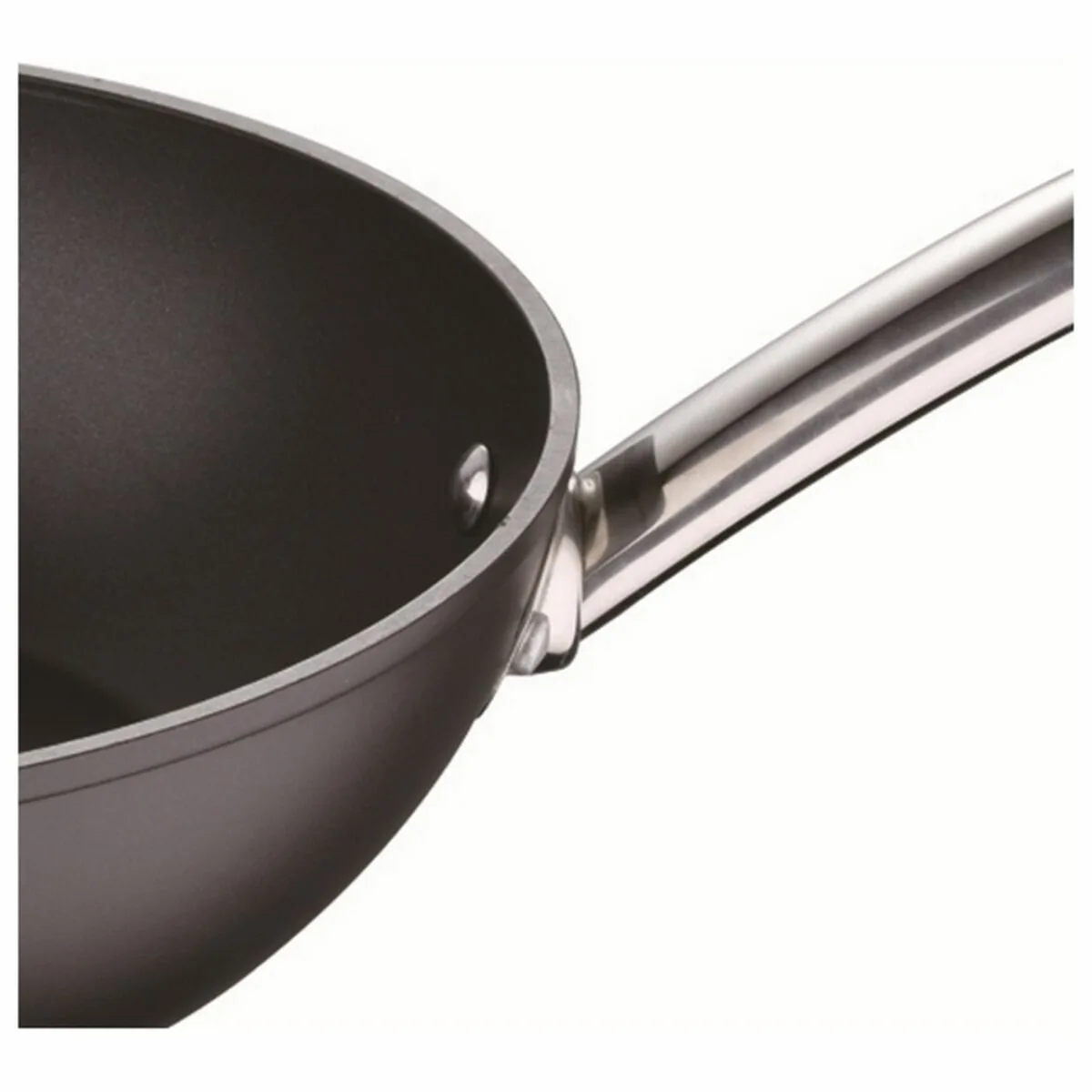 SARTÉN WOK MASTERPRO NEGRO ALUMINIO ALUMINIO FORJADO (Ø 28 CM)